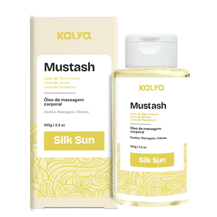 Óleo de Massagem Com Calor - Mustash Silk Sun